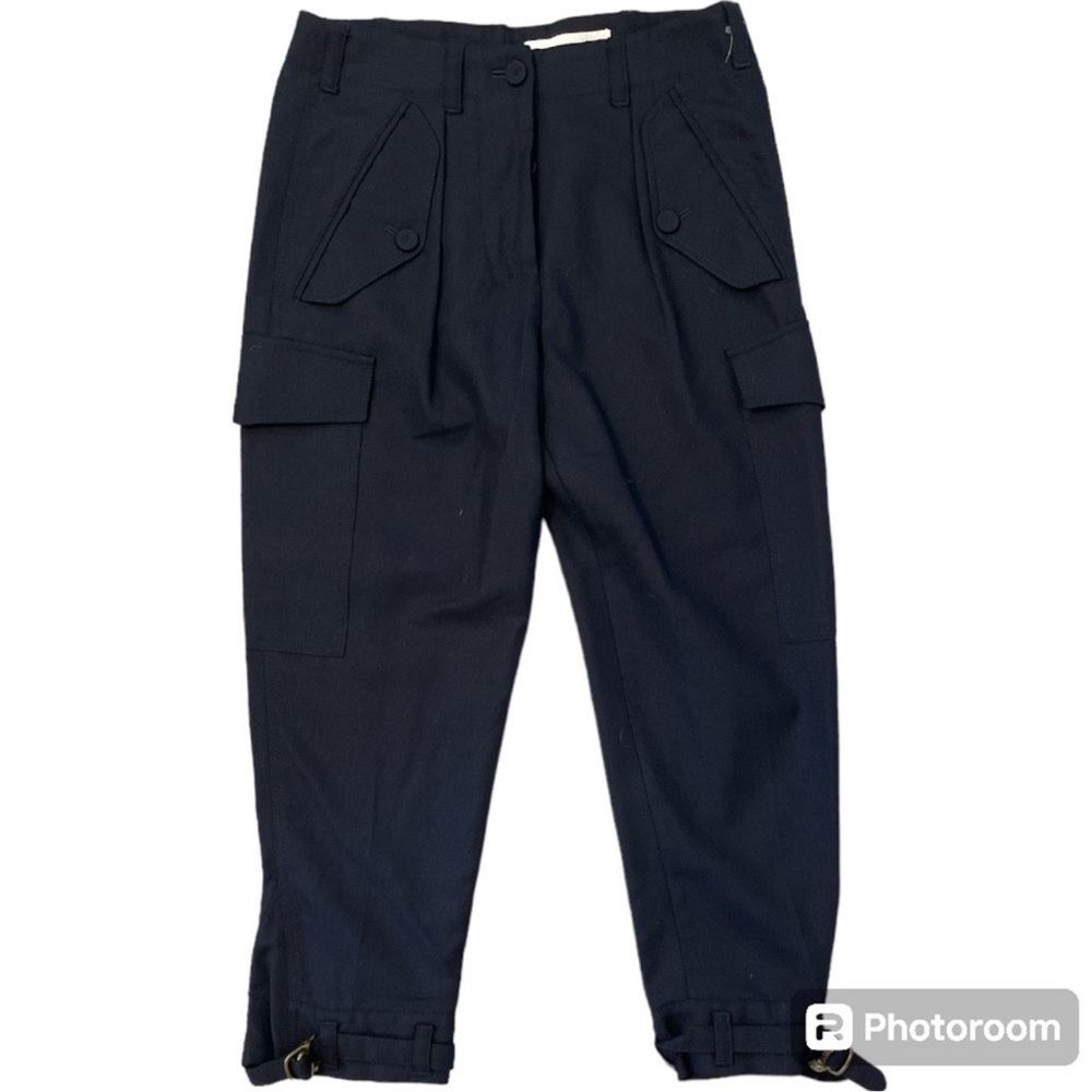 Stella McCartney Navy Blue Crop Cargo Pants Size 36 US Size 4